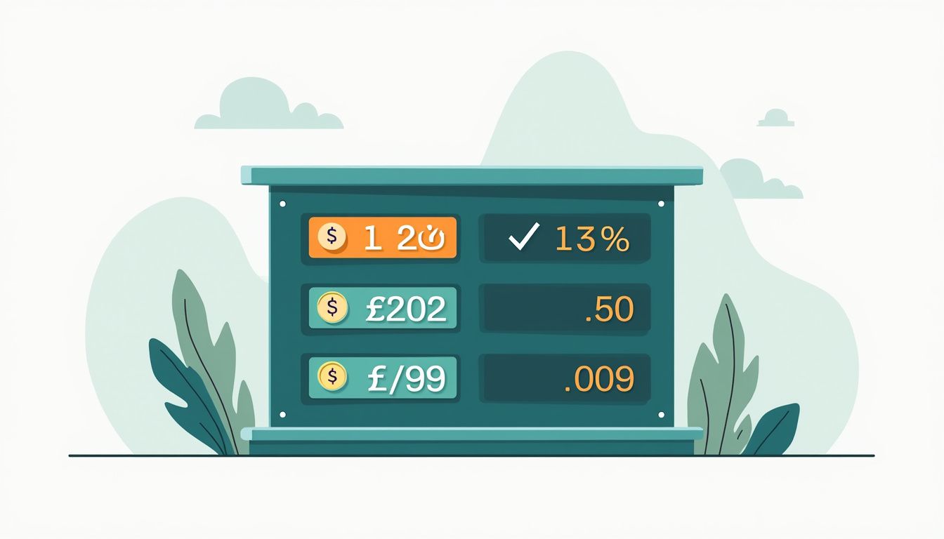 A minimalist flat vector illustration of a currency exchange board.