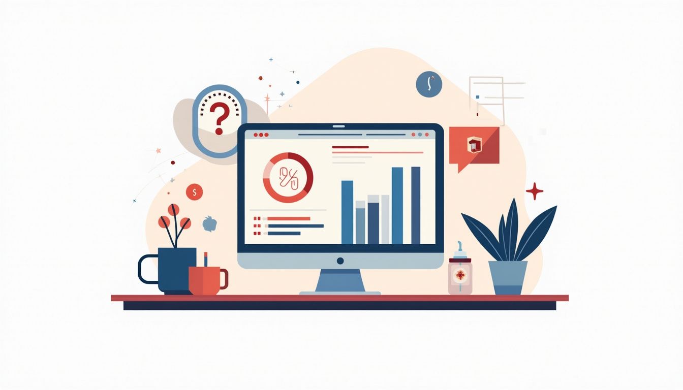 A flat vector illustration of a trading desk with stop loss orders.