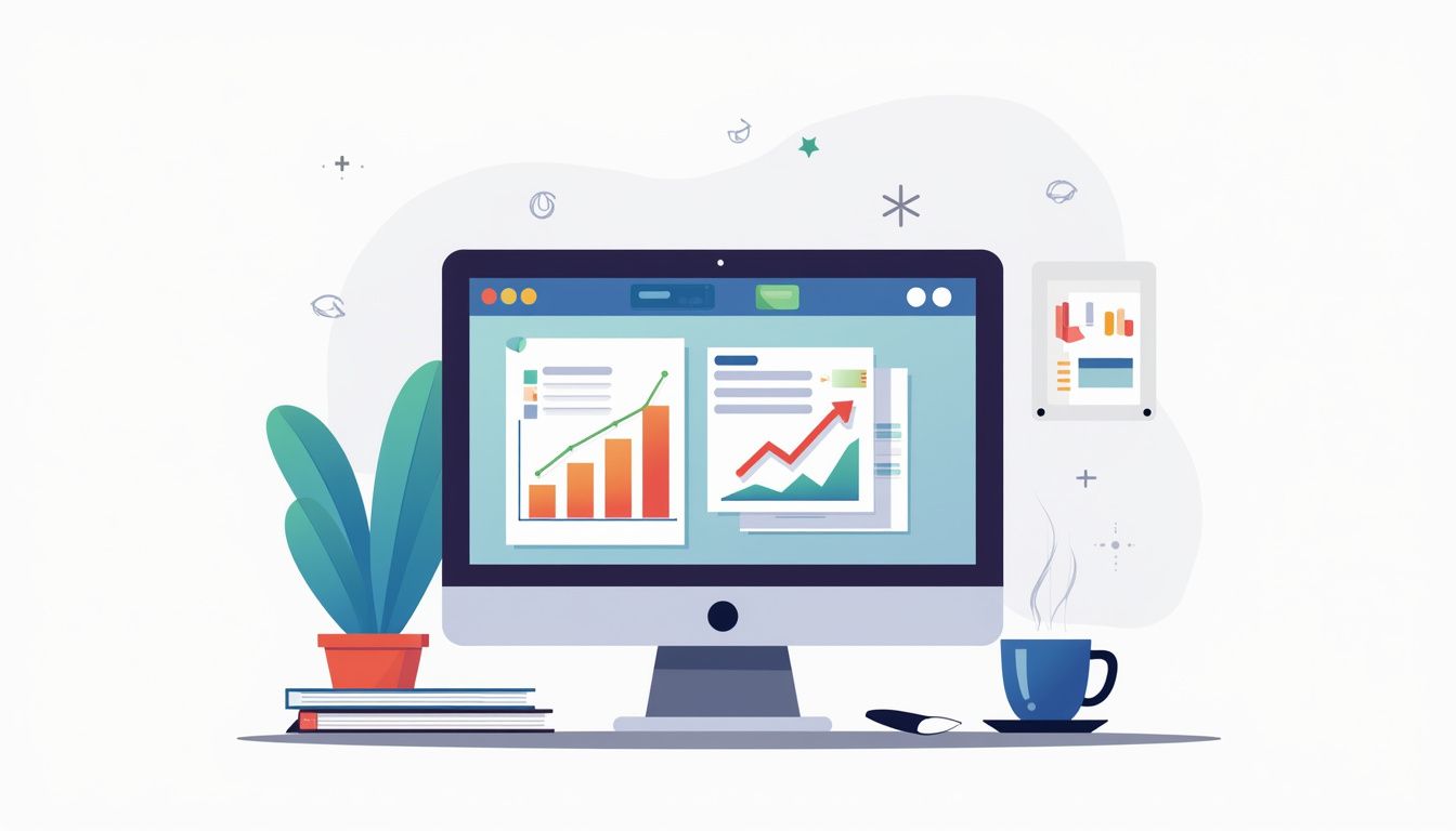 Minimalist vector illustration of a Forex pip calculator and financial icons. Minimalist vector illustration of a Forex pip calculator and financial icons.