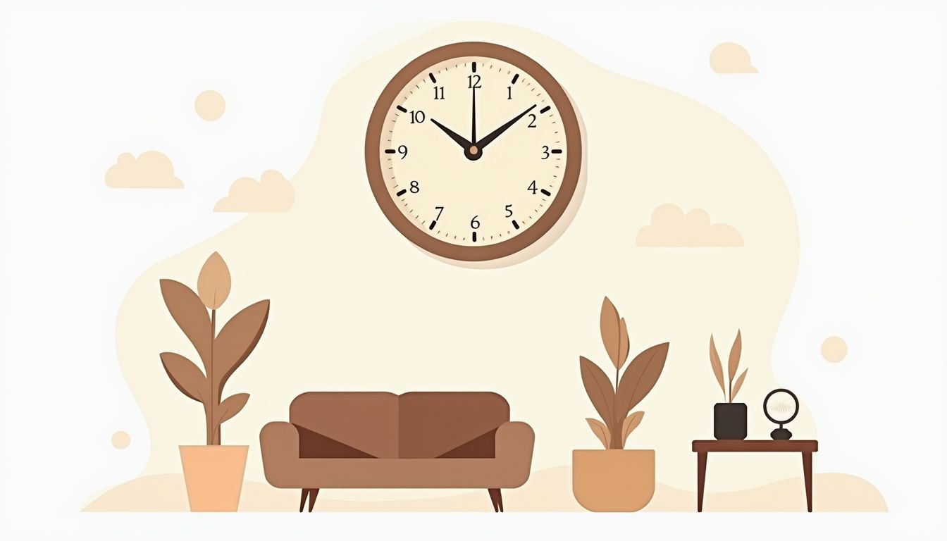 Flat vector illustration of a vintage clock with Forex trading sessions.